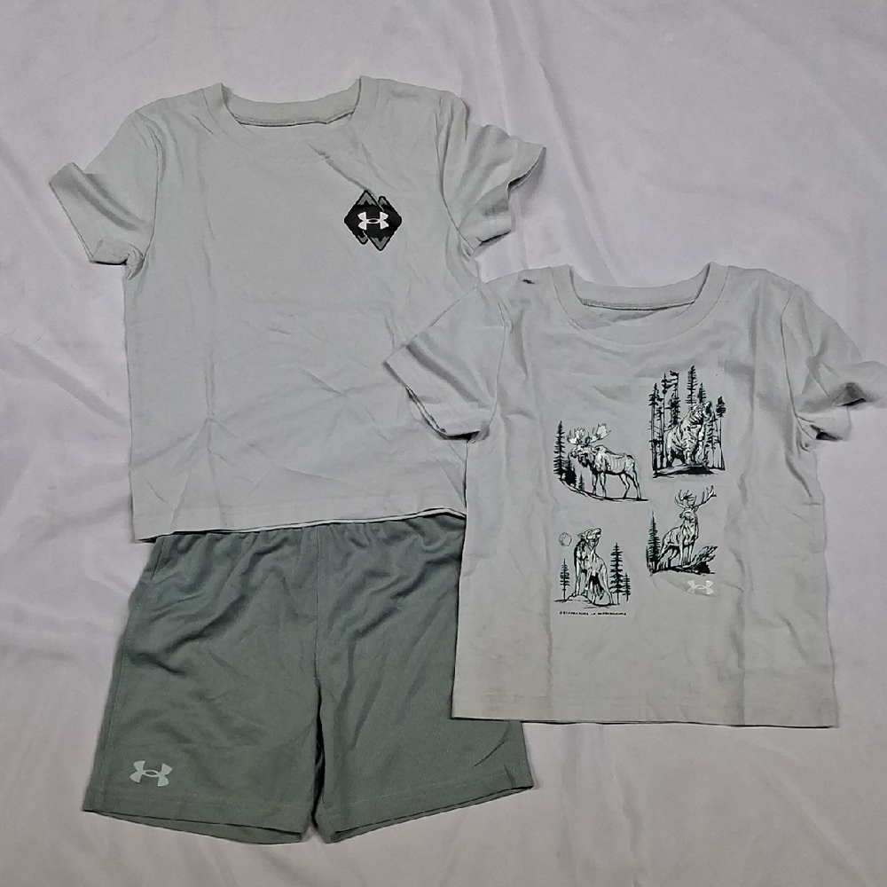 Under Armour Kids' Light Gray T-Shirt and Shorts Set